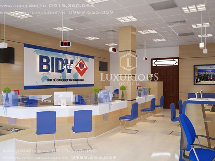 thiết kế văn phòng ngân hàng bidv