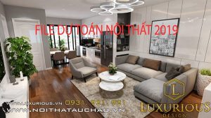 File mẫu dự toán nội thất chung cư tiết kiệm đến cả chục triệu đồng