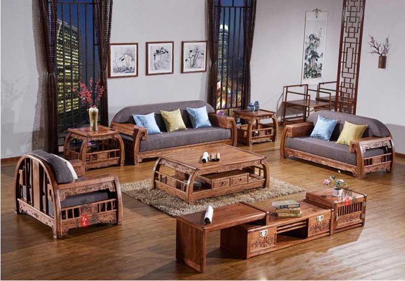 nội thất phòng khách bằng gỗ tự nhiên