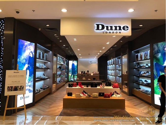 Thiết kế nội thất showroom shop giày Dune