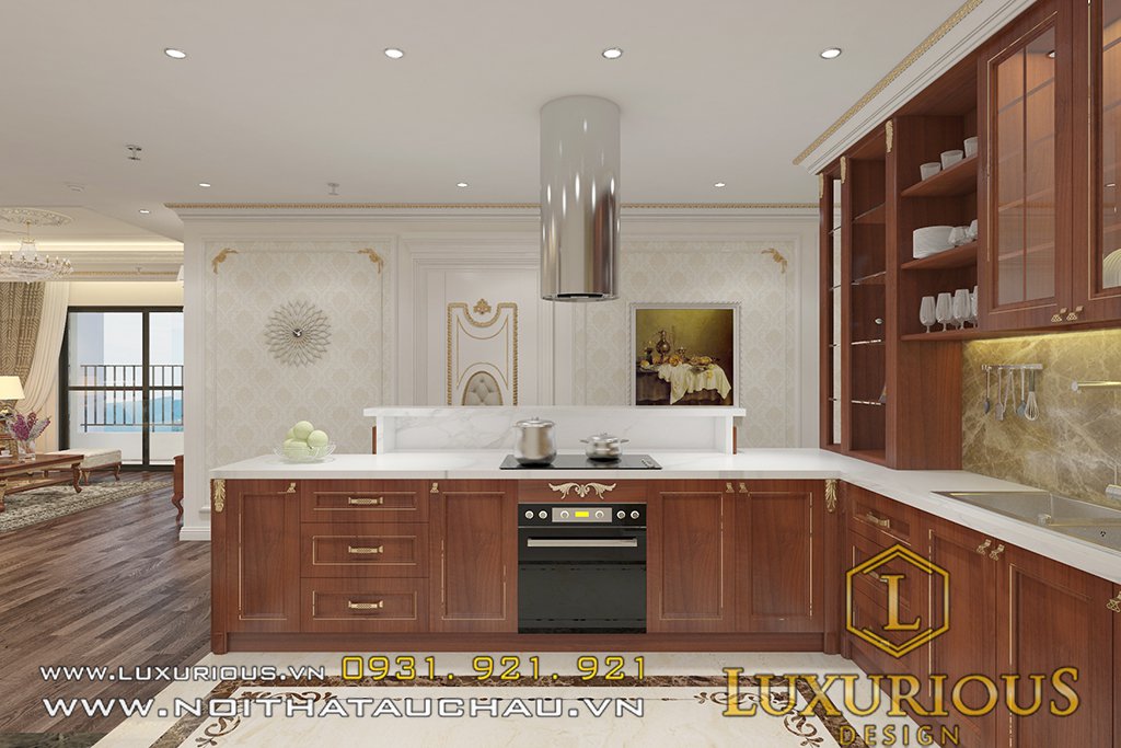 Thiết kế phòng bếp chung cư golden palm