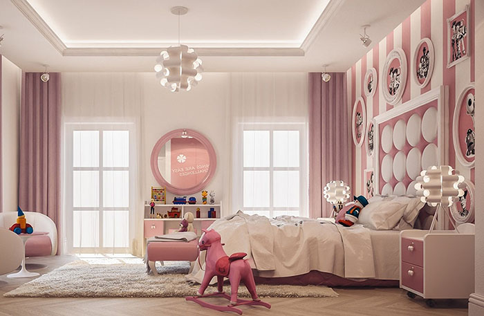 Trang trí phòng đầy mộng mơ cho bé