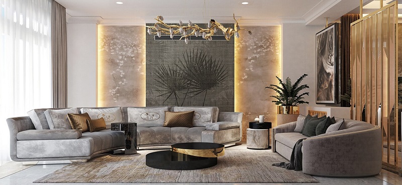 thiết kế nội thất theo phong cách luxury