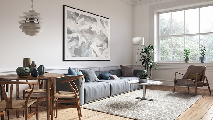 Một căn phòng mang phong cách thiết kế nội thất Scandinavian đặc trưng