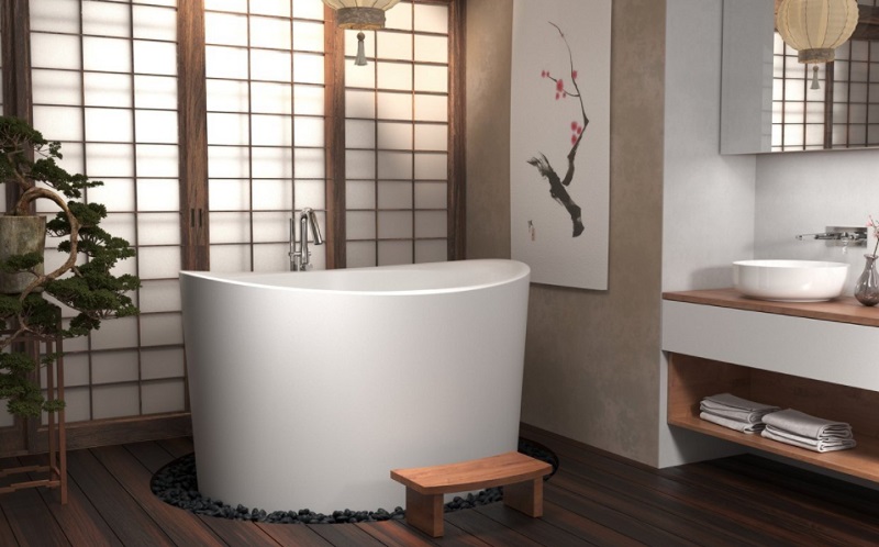 Bồn tắm phòng cách Nhật Bản
