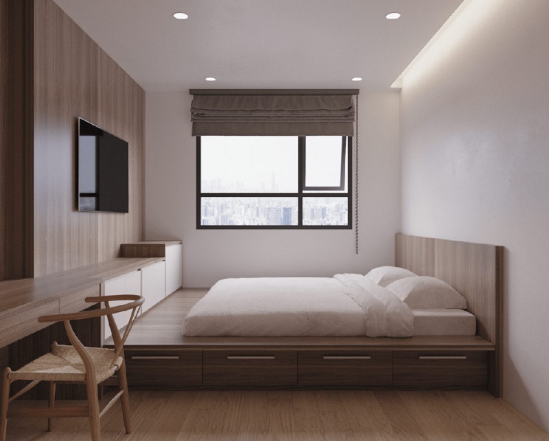 Không gian phòng ngủ 1 của chung cư Nhật Bản