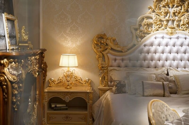 Mẫu nội thất phòng ngủ châu Âu phong cách Baroque