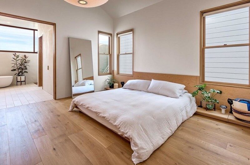 Thiết kế phòng ngủ nhỏ không giường tạo cảm giác mát mẻ