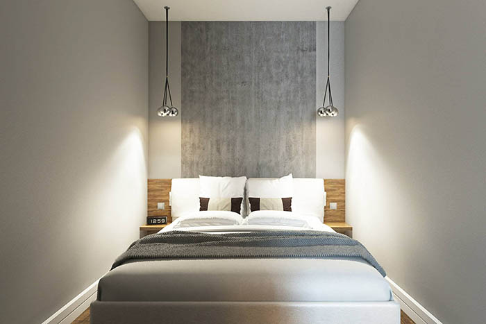 Không gian phòng ngủ nhỏ với thiết kế đơn giản nhưng ấm áp