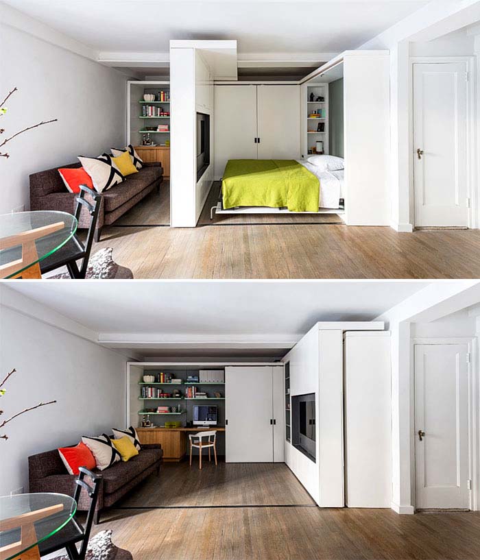 Thiết kế nội thất căn hộ chung cư 1 phòng ngủ