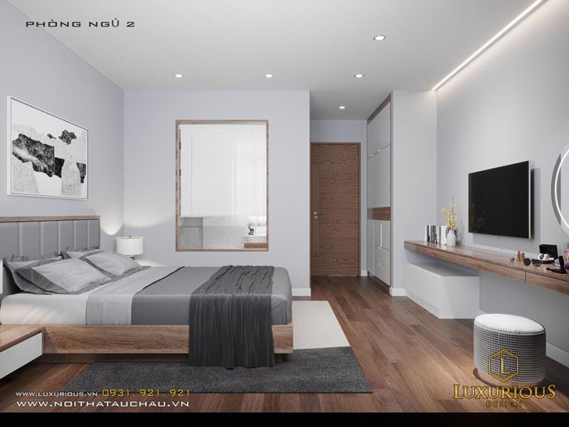 Thiết kế nội thất phòng ngủ nhà phố 5x20m