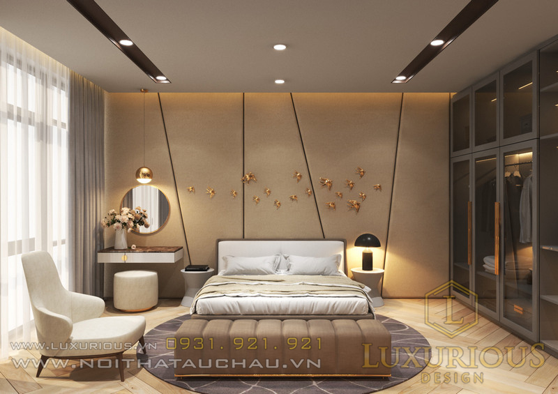 Mẫu thiết kế nội thất phòng ngủ phong cách hiện đại đẳng cấp