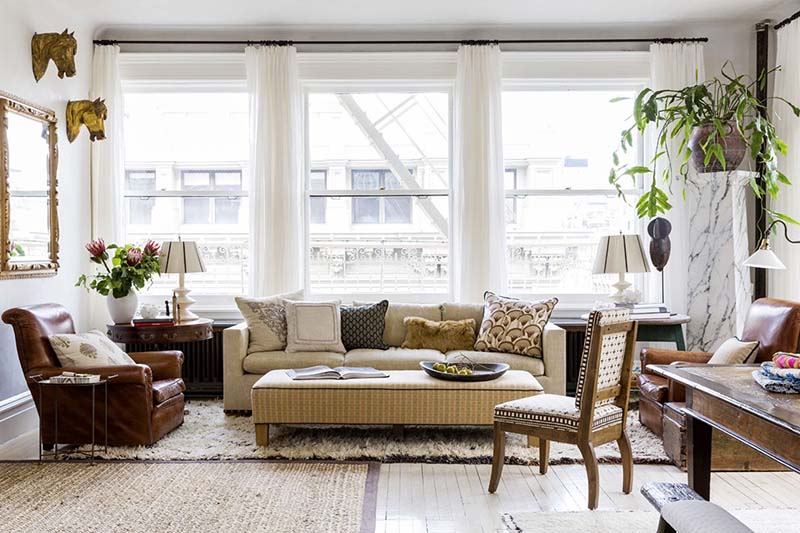 Thiết kế phòng khách căn hộ chung cư theo phong cách Vintage