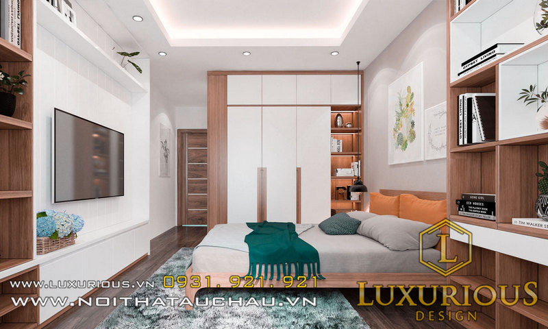 Thiết kế nội thất phòng ngủ nhỏ gọn cho chung cư 50m2