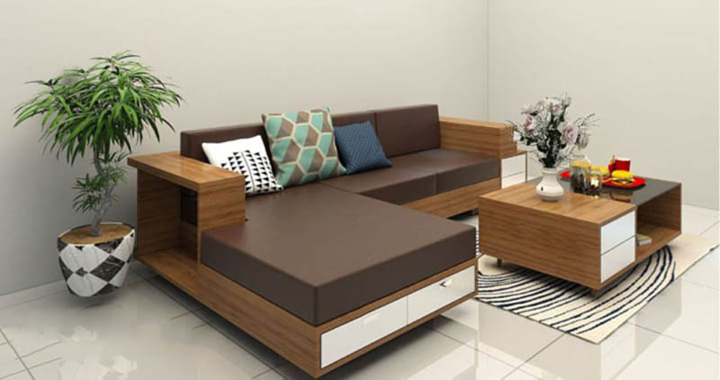 Trang trí phòng khách bằng đồ gỗ