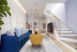 Top 20+ Mẫu cầu thang dọc nhà ống 5m, 4m đẹp