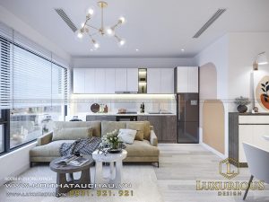 Top 15+ Mẫu thiết kế căn hộ 55m2 2 phòng ngủ đẹp nhất 2021