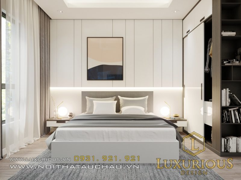 Thiết kế nội thất chung cư vinhomes ocean park phòng ngủ hiện đại