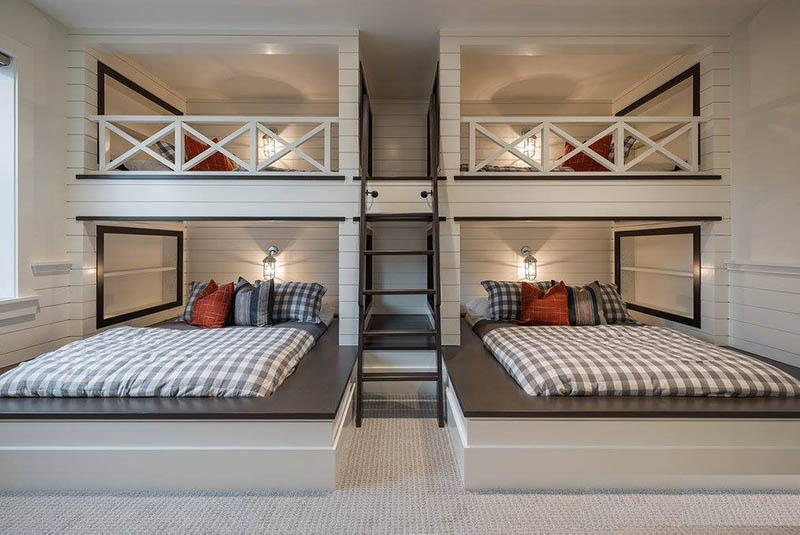 Mẫu thiết kế giường tầng người lớn cho phòng ngủ nhỏ đẹp