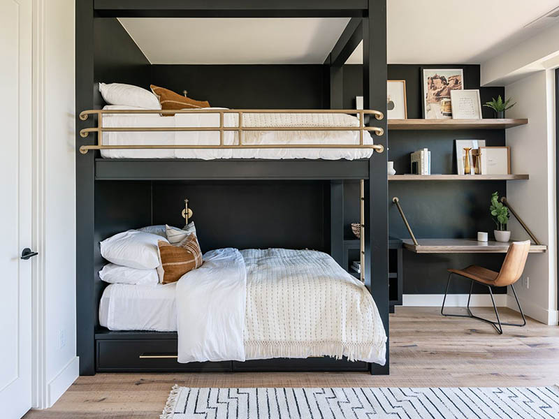 Mẫu thiết kế giường tầng người lớn cho phòng ngủ nhỏ