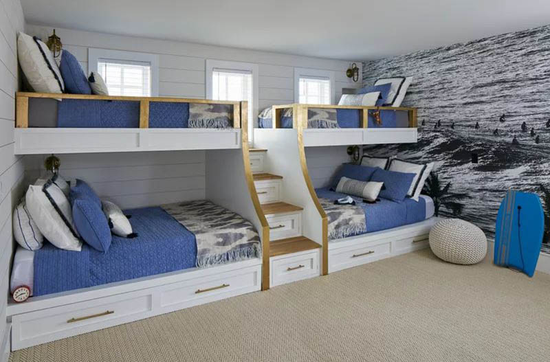 Mẫu thiết kế giường tầng cho phòng ngủ bé trai