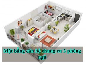 25 mẫu thiết kế mặt bằng căn hộ chung cư 2 phòng ngủ đẹp, hiện đại
